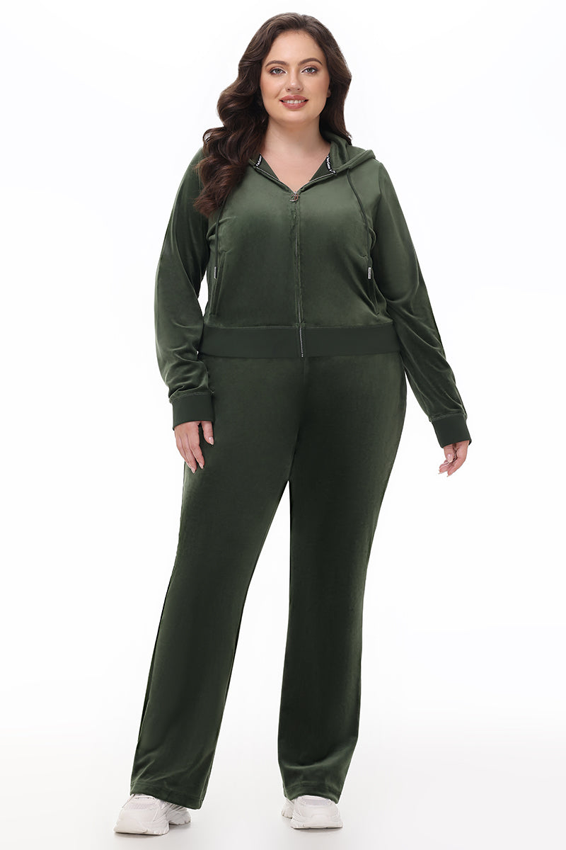 Plus-Size OG Big Bling Velour Hoodie - Juicy Couture