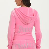 OG Big Bling Velour Hoodie - Juicy Couture