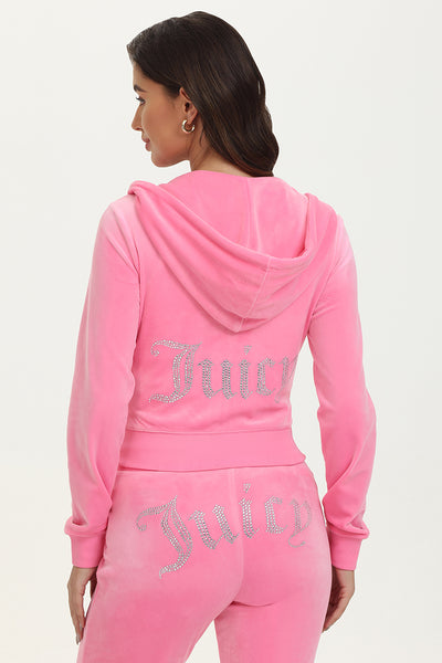 OG Big Bling Velour Hoodie - Juicy Couture