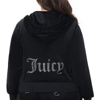 Plus-Size OG Big Bling Velour Hoodie