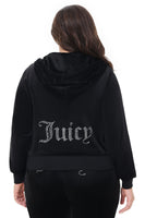 Plus-Size OG Big Bling Velour Hoodie