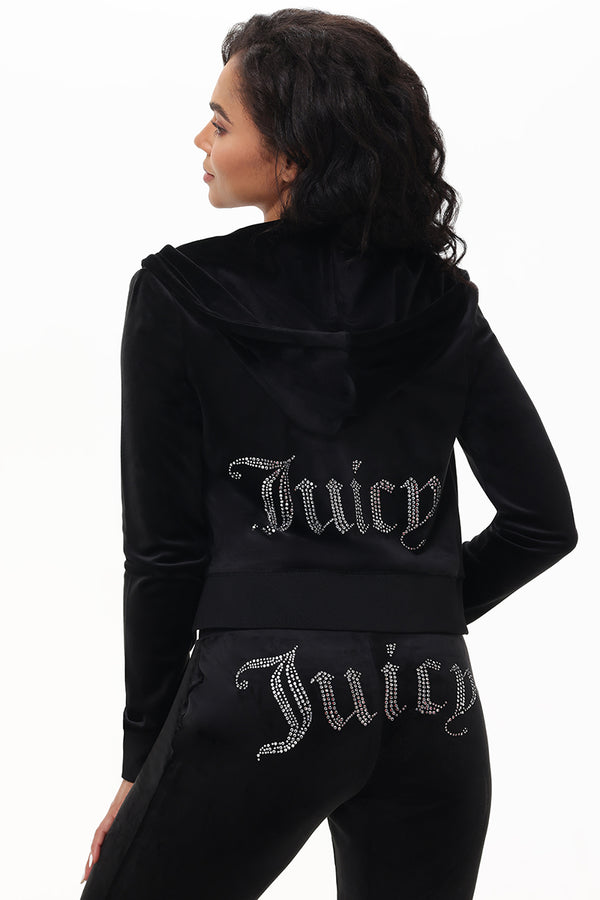 OG Big Bling Velour Hoodie - Juicy Couture