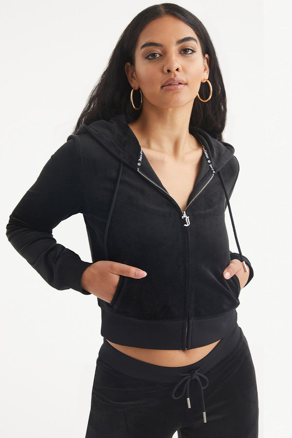 Bestie Big Bling Velour Hoodie - Juicy Couture