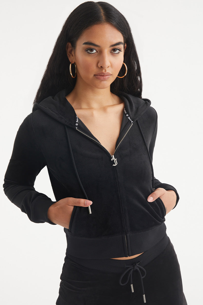 Aquarius Big Bling Velour Hoodie