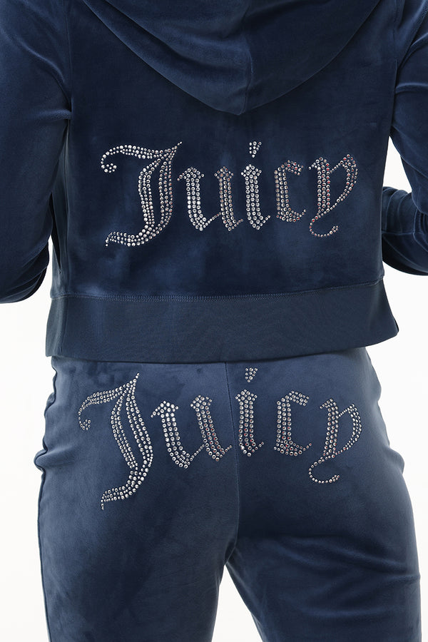 OG Big Bling Velour Hoodie - Juicy Couture