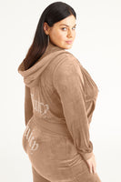 Plus-Size OG Big Bling Velour Hoodie - Juicy Couture