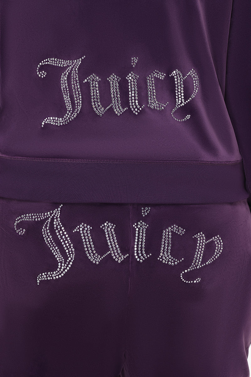 Plus-Size OG Big Bling Velour Hoodie - Juicy Couture