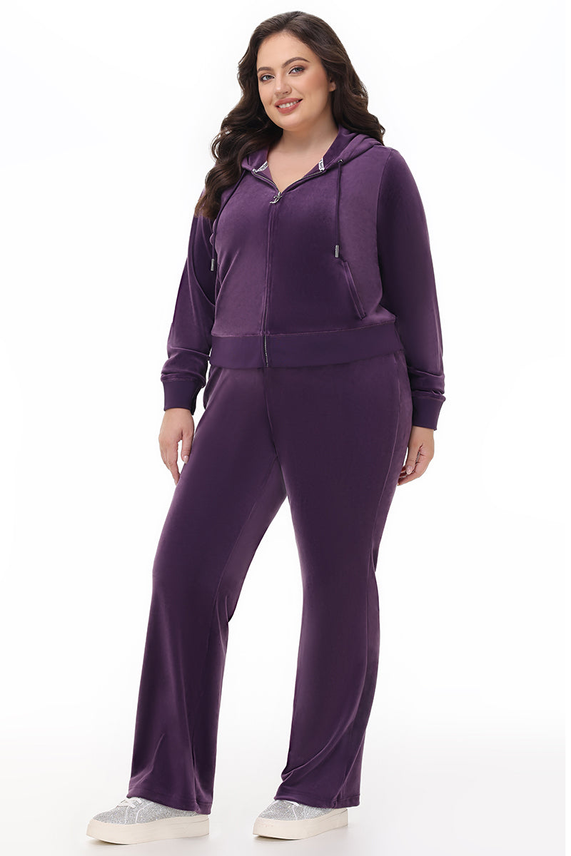 Plus-Size OG Big Bling Velour Hoodie - Juicy Couture