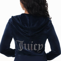 OG Big Bling Velour Hoodie - Juicy Couture