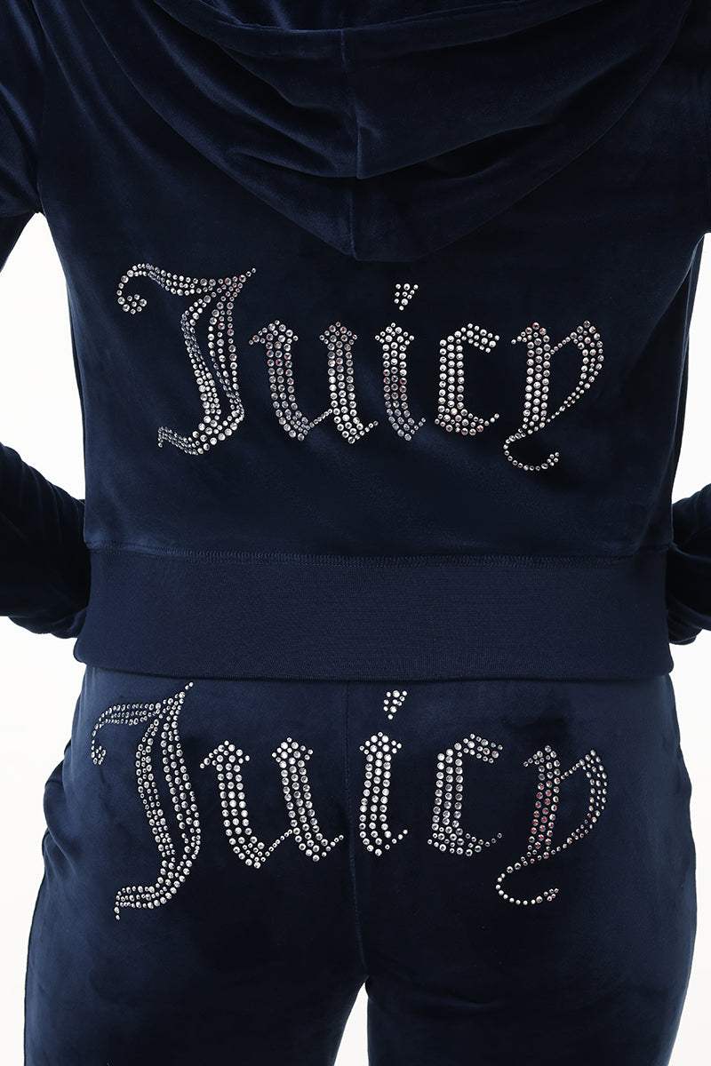 OG Big Bling Velour Hoodie - Juicy Couture