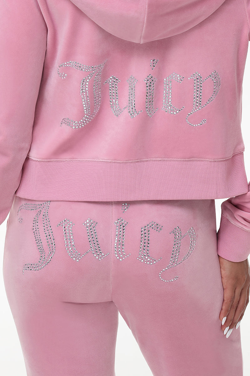 OG Big Bling Velour Hoodie - Juicy Couture