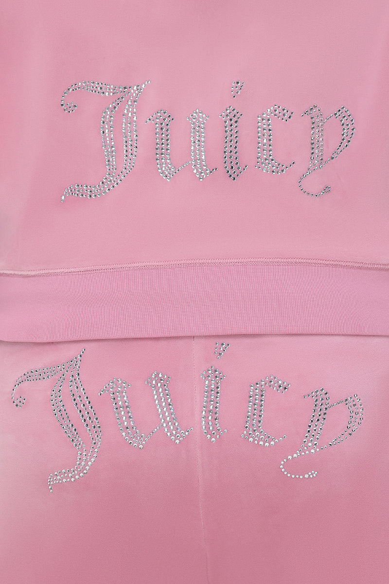 Plus-Size OG Big Bling Velour Hoodie - Juicy Couture