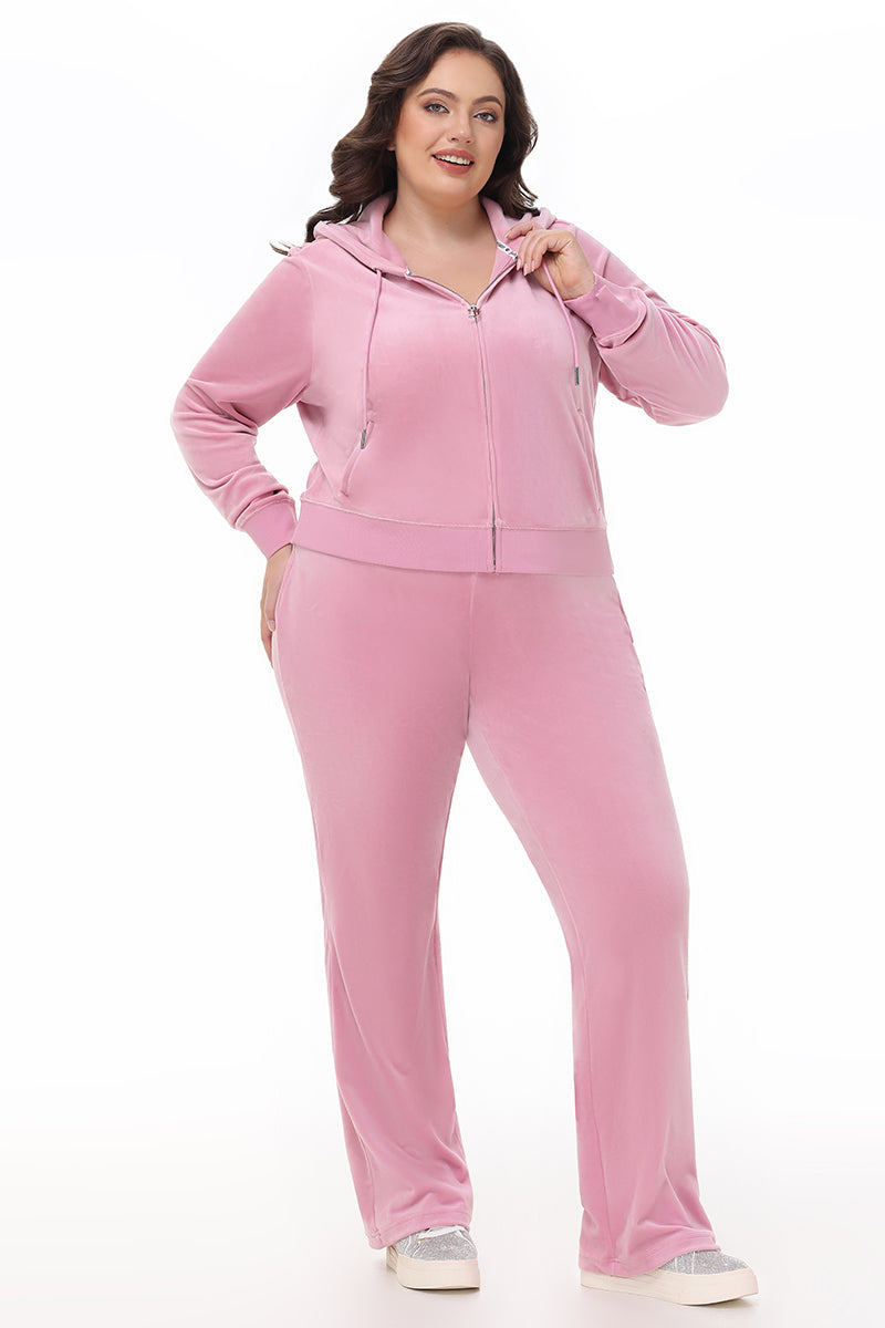 Plus-Size OG Big Bling Velour Hoodie - Juicy Couture