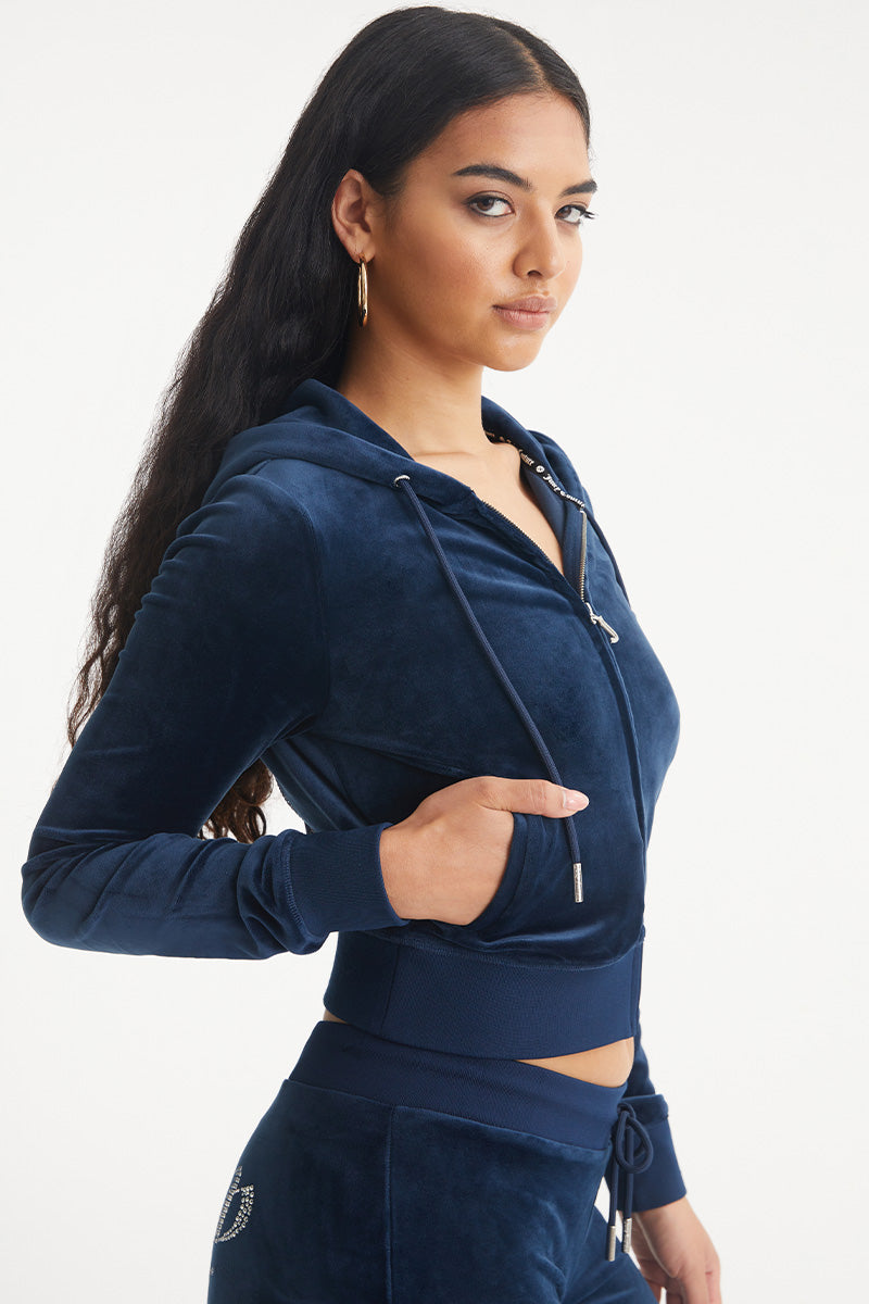 Aquarius Customizable Big Bling Velour Hoodie