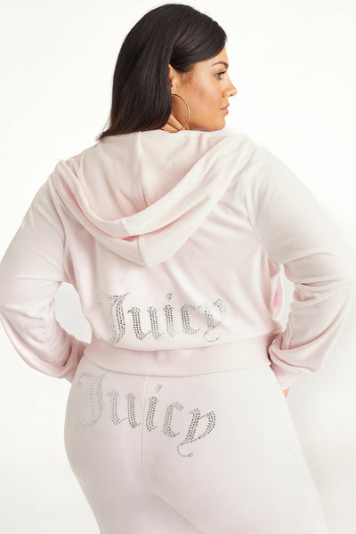 Plus-Size OG Big Bling Velour Hoodie - Juicy Couture