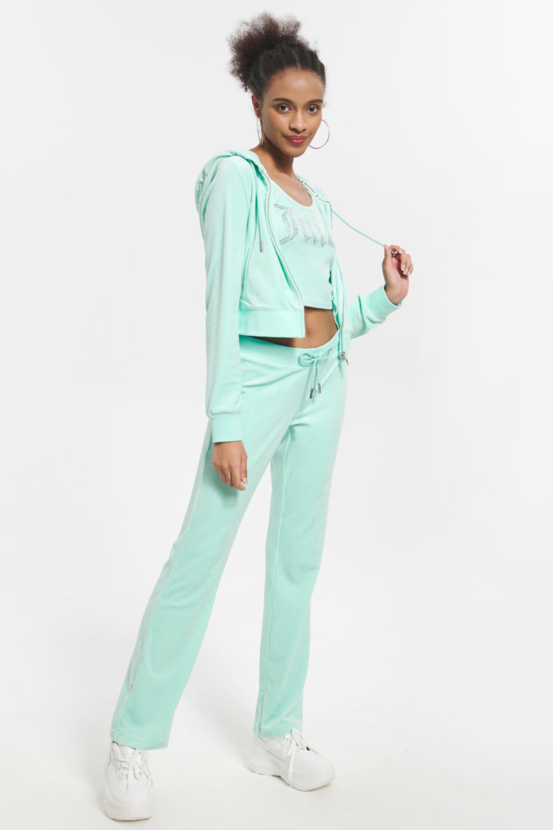 Juicy Couture velvet thong co-ord in mint green