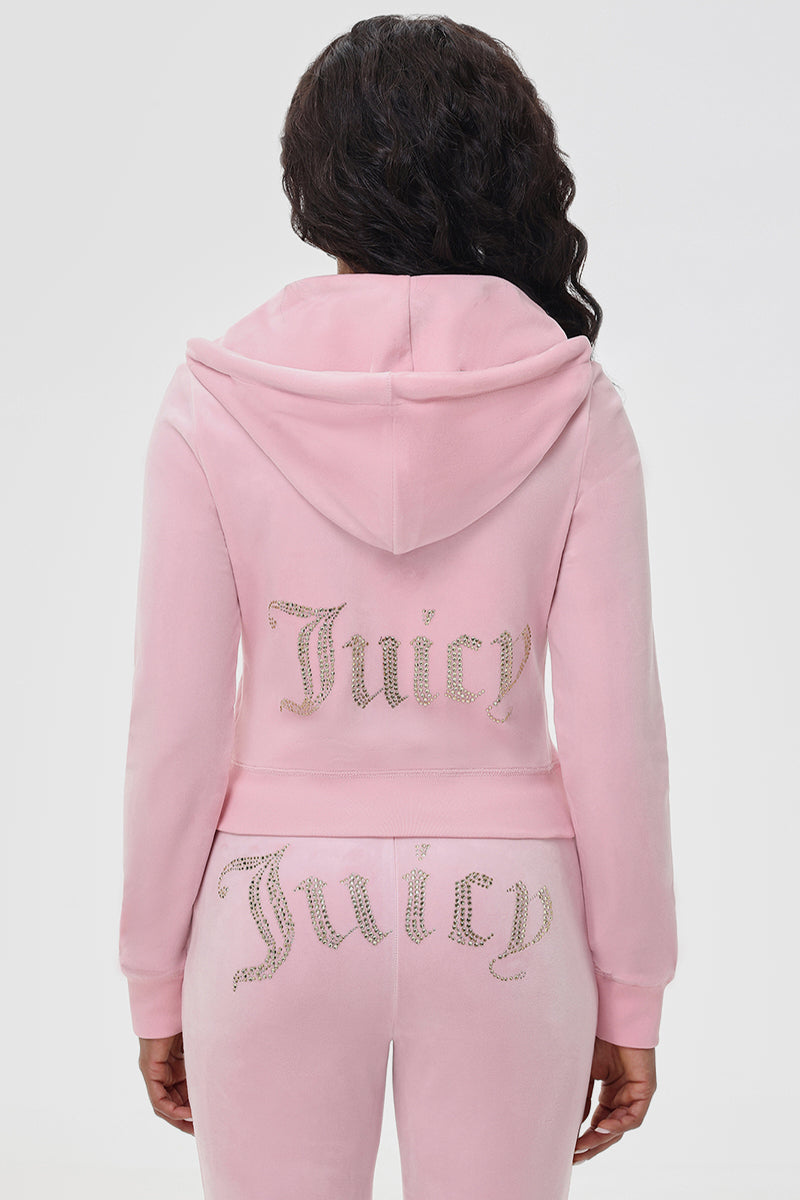 OG Big Bling Velour Hoodie - Juicy Couture