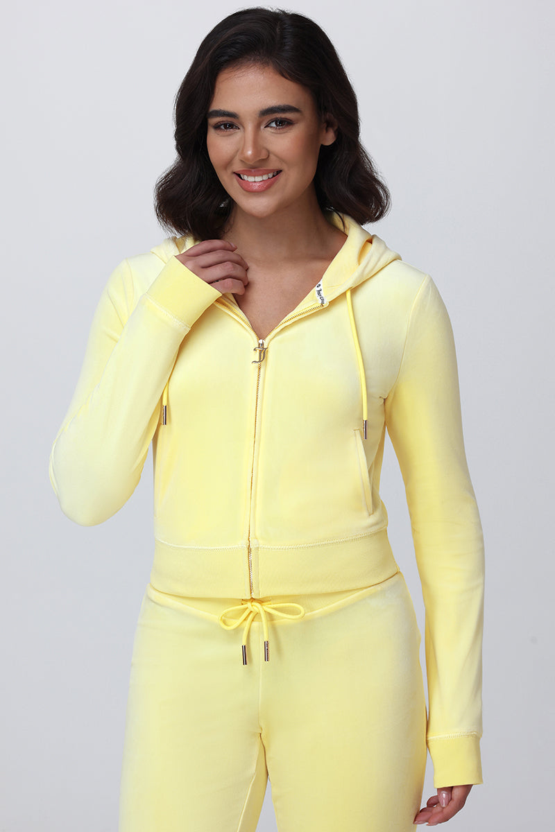 OG Big Bling Velour Hoodie - Yellow Iris - Vince Camuto