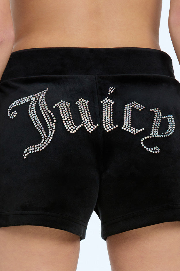 Big Bling Velour Track Shorts