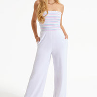 Rainbow Smocked Towel Terry Jumpsuit - Juicy Couture