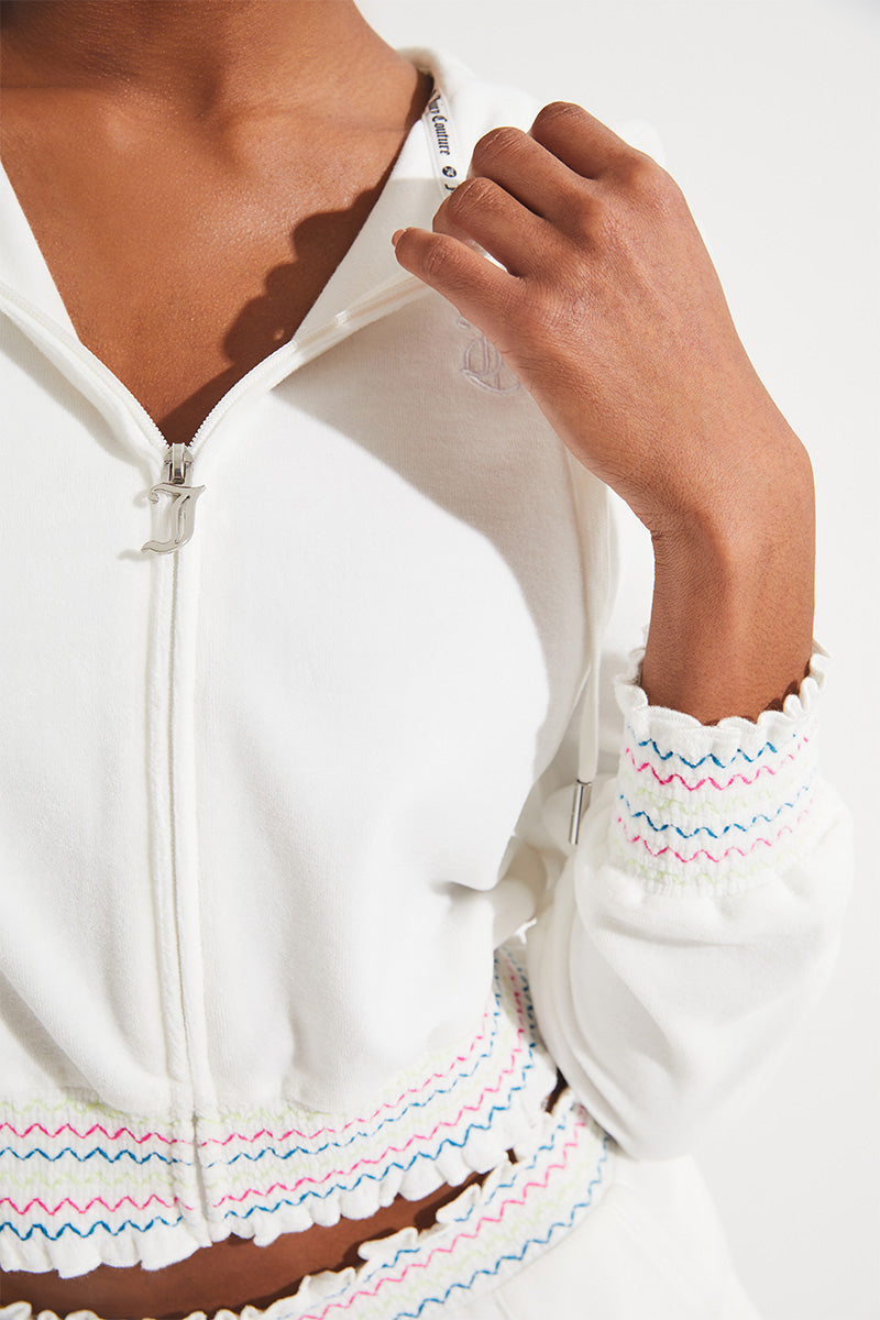 Retro Cotton Velour Hoodie - Juicy Couture