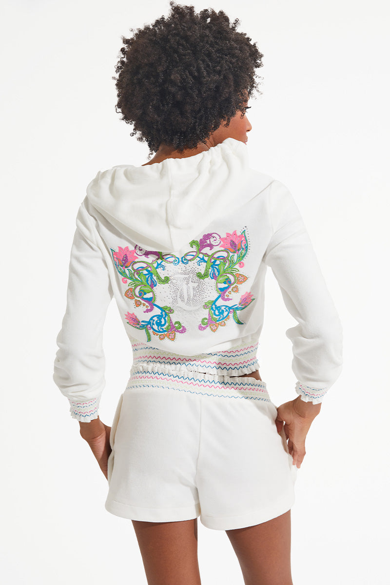 Retro Cotton Velour Hoodie - Juicy Couture