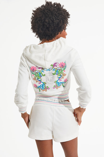 Retro Cotton Velour Hoodie - Juicy Couture