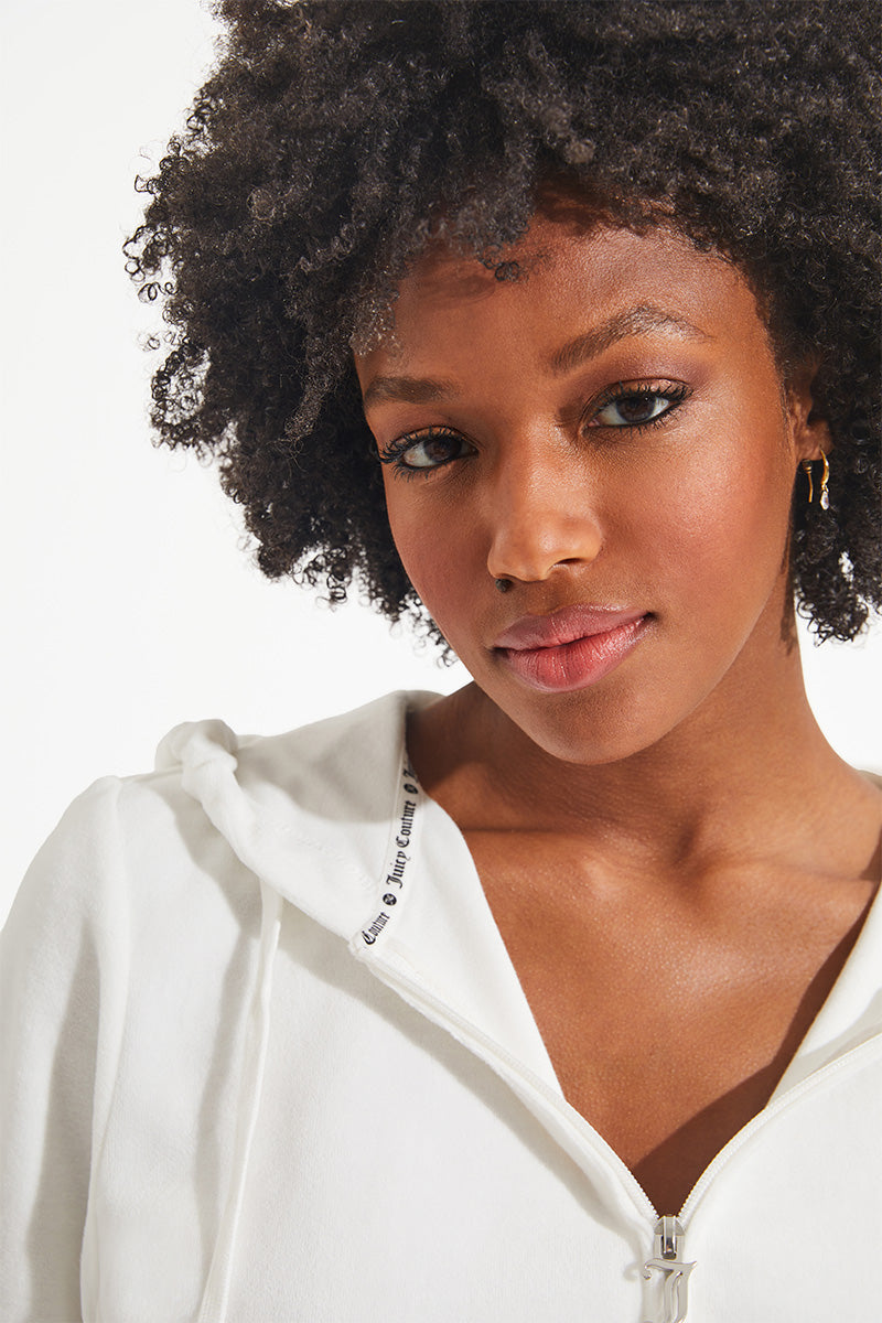 Retro Cotton Velour Hoodie - Juicy Couture