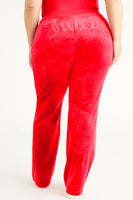 Plus-Size OG Big Bling Velour Track Pants