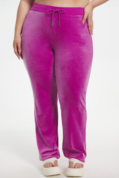 Plus-Size OG Big Bling Velour Track Pants - Juicy Couture