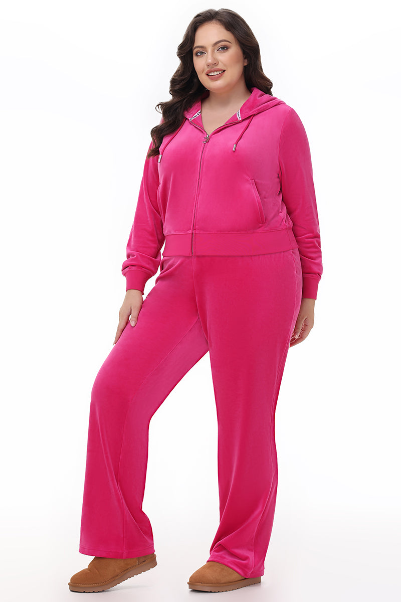 Plus-Size OG Big Bling Velour Track Pants - Juicy Couture