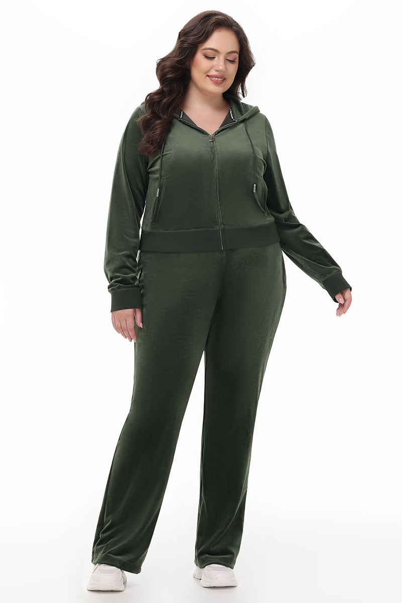 Plus-Size OG Big Bling Velour Track Pants - Juicy Couture