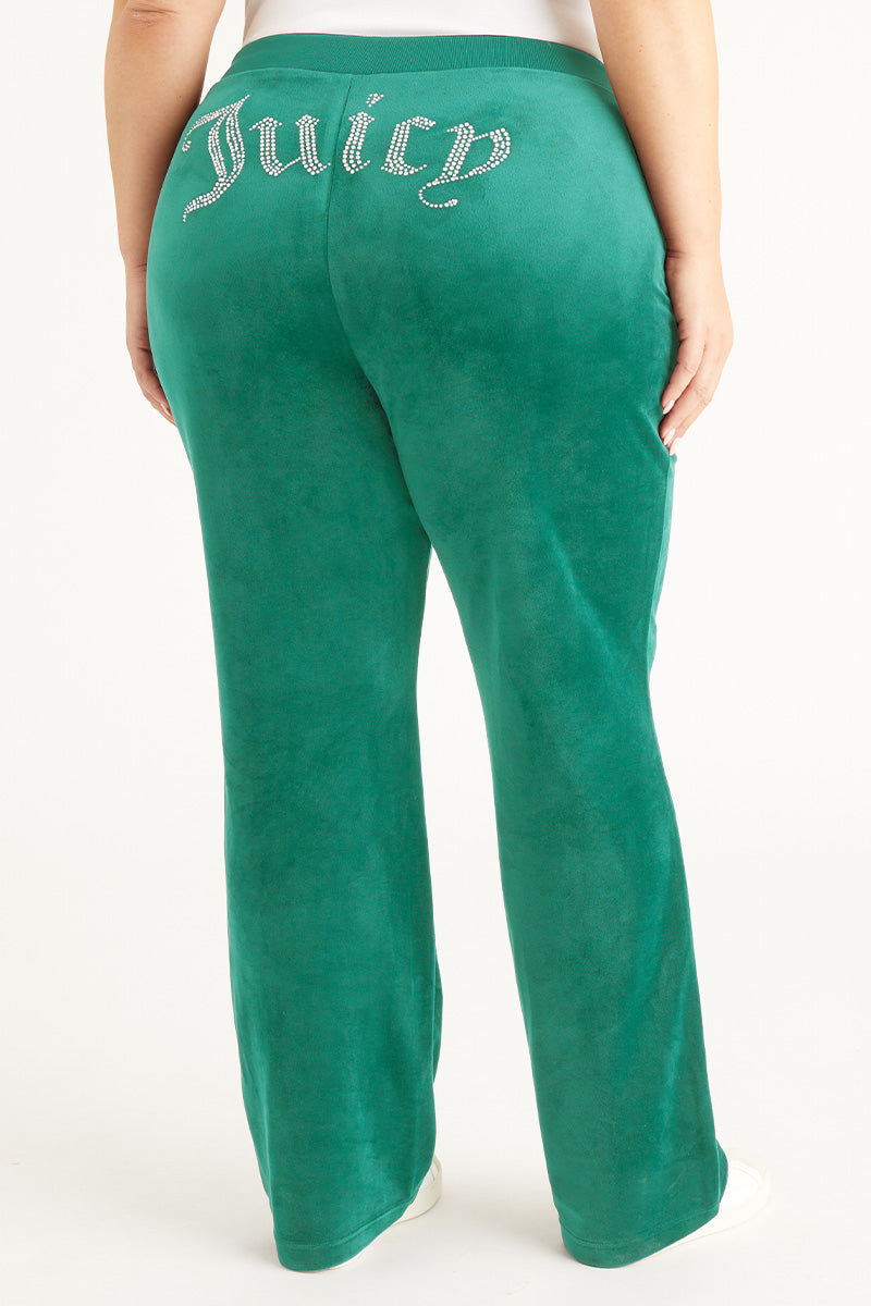 Plus-Size OG Big Bling Velour Track Pants - Juicy Couture