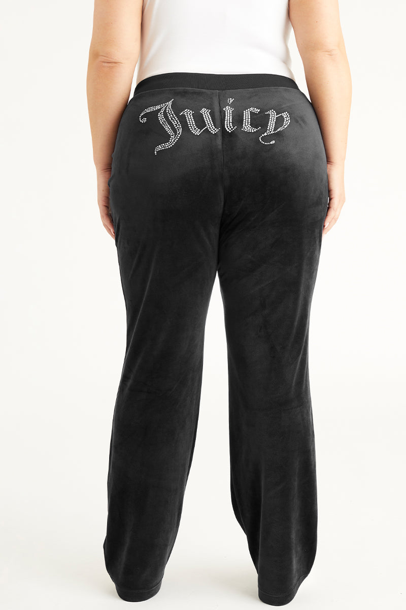 Plus-Size OG Big Bling Velour Track Pants - Juicy Couture