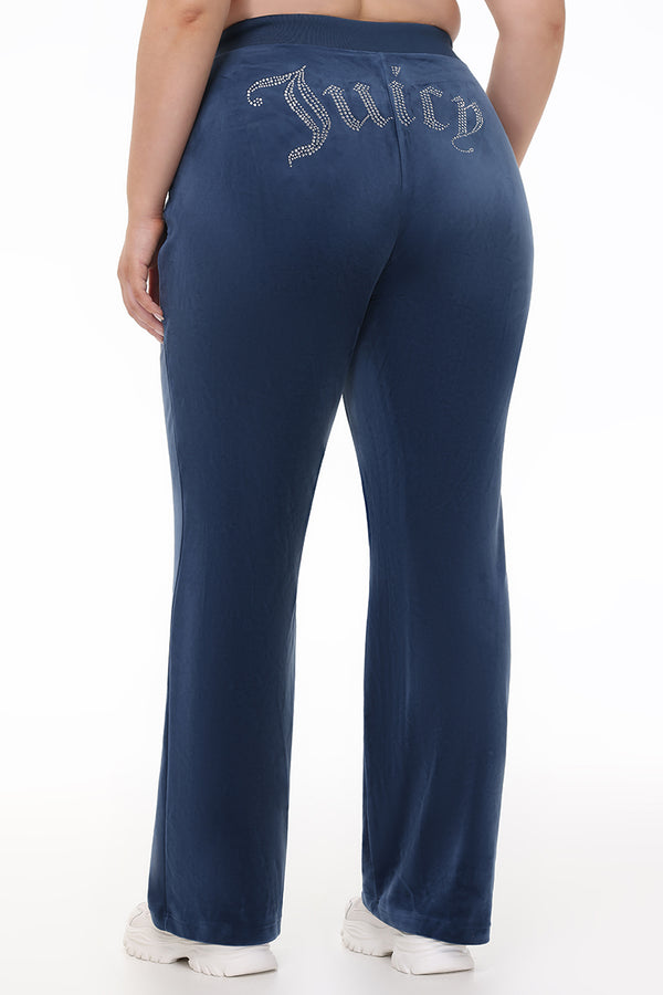 Plus-Size OG Big Bling Velour Track Pants - Juicy Couture