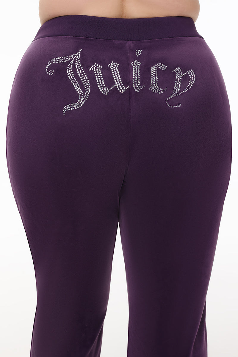 Plus-Size OG Big Bling Velour Track Pants - Juicy Couture