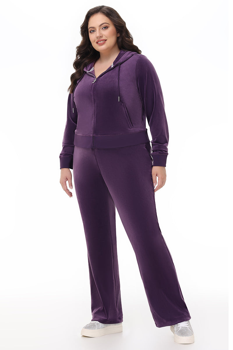 Plus-Size OG Big Bling Velour Track Pants - Juicy Couture