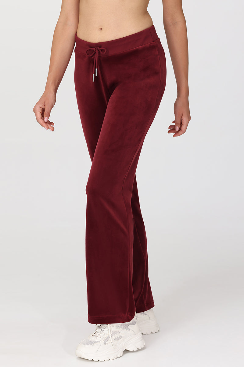 OG Big Bling Velour Track Pants - Red Dahlia - Juicy Couture