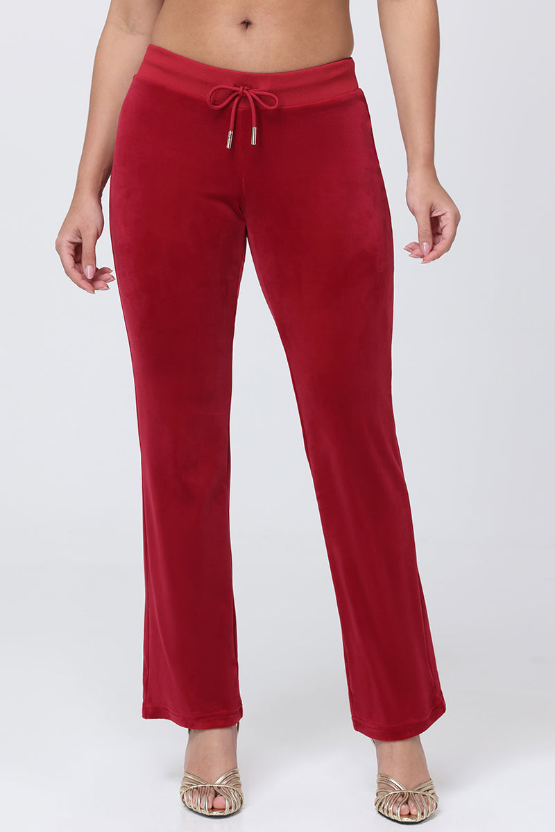 OG Big Bling Velour Track Pants - Red Carpet - Vince Camuto