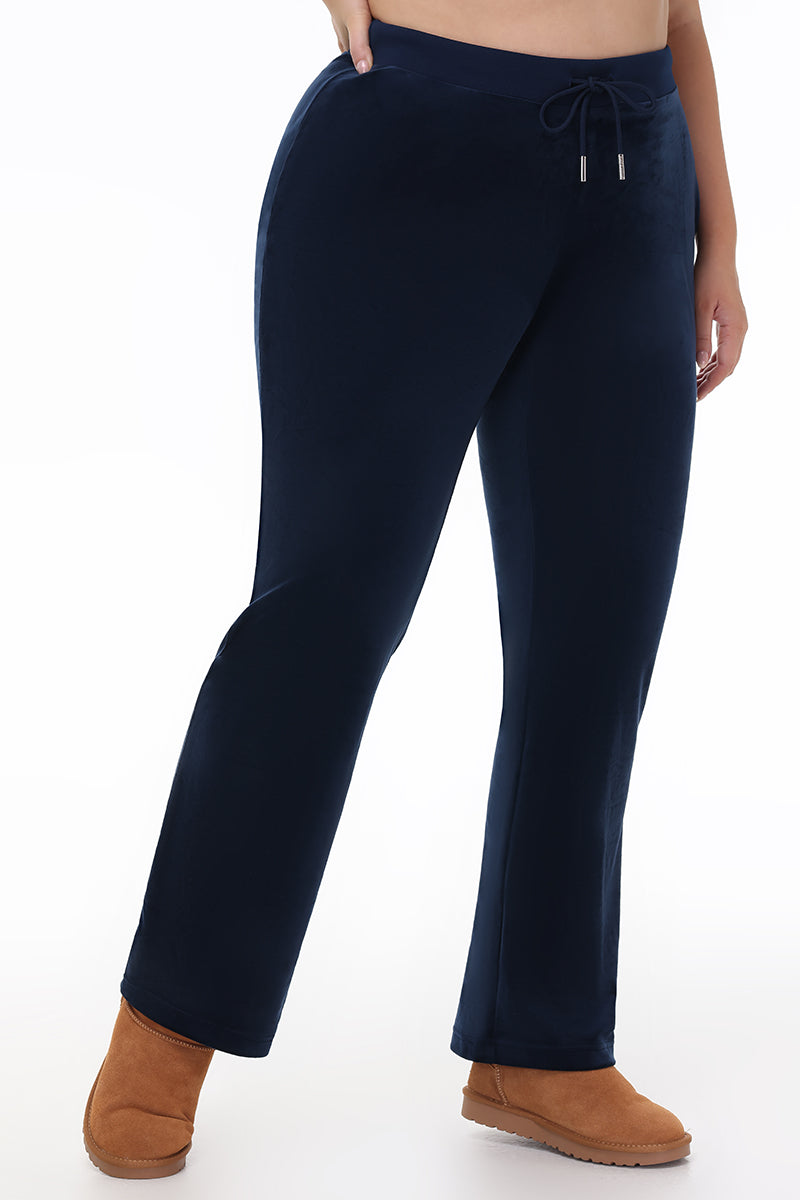 Plus-Size OG Big Bling Velour Track Pants