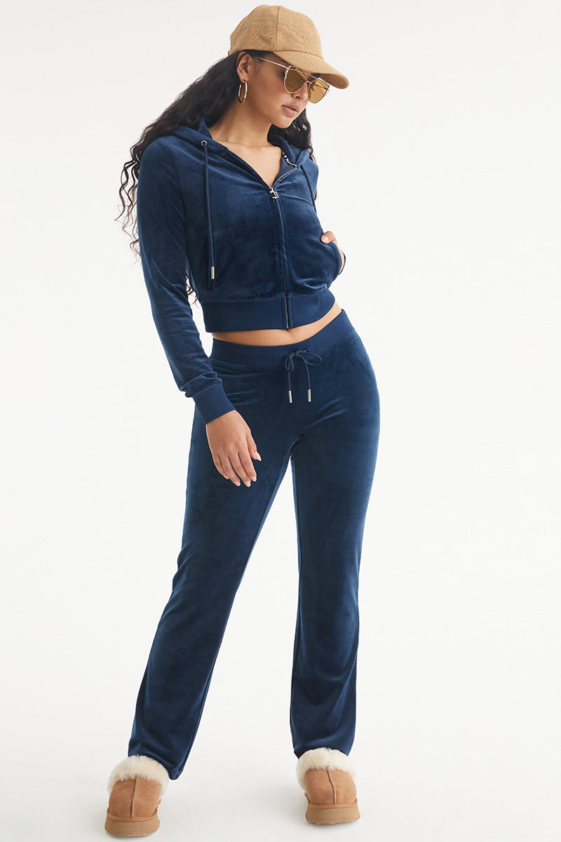 Wifey Big Bling Velour Track Pants - Juicy Couture