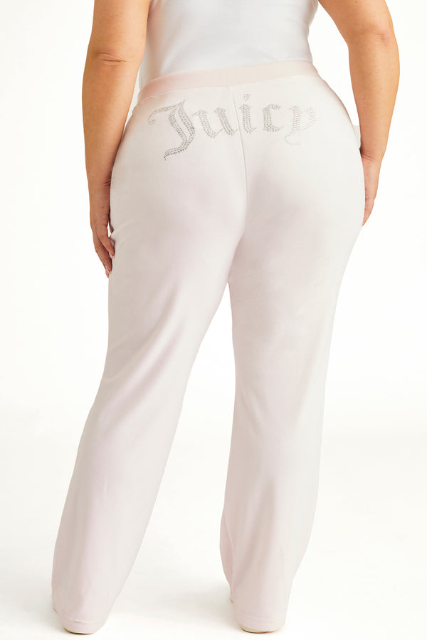 Plus-Size OG Big Bling Velour Track Pants - Juicy Couture