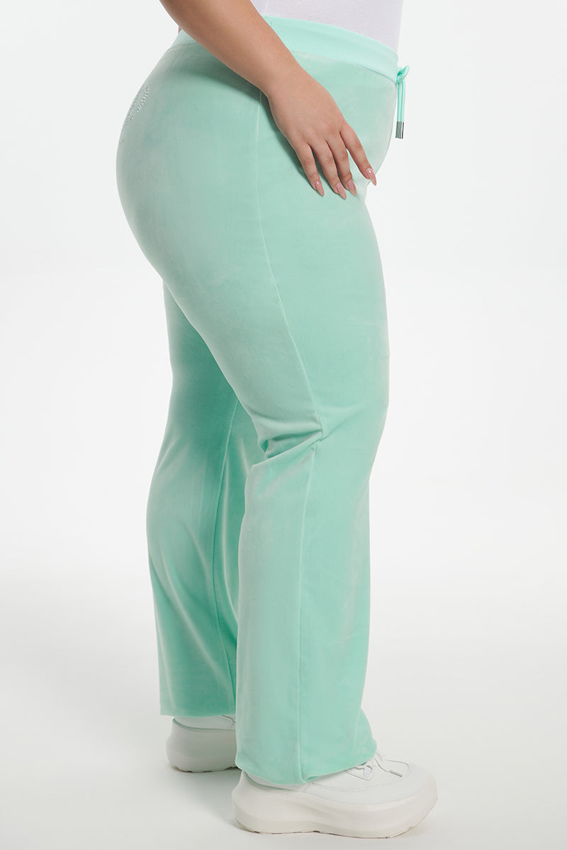 Plus-Size OG Big Bling Velour Track Pants - Juicy Couture