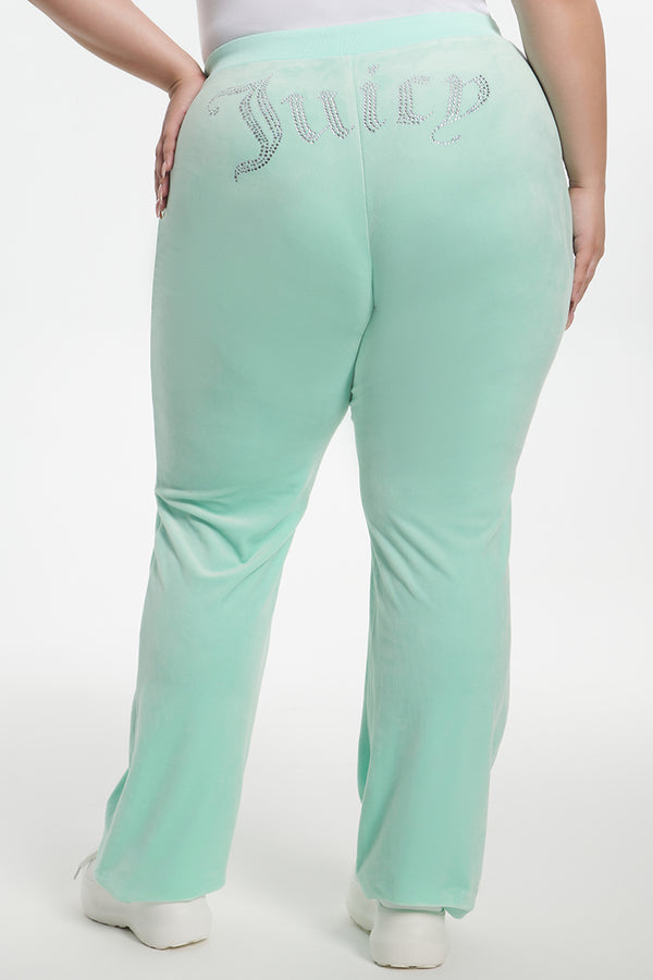 Plus-Size OG Big Bling Velour Track Pants - Juicy Couture