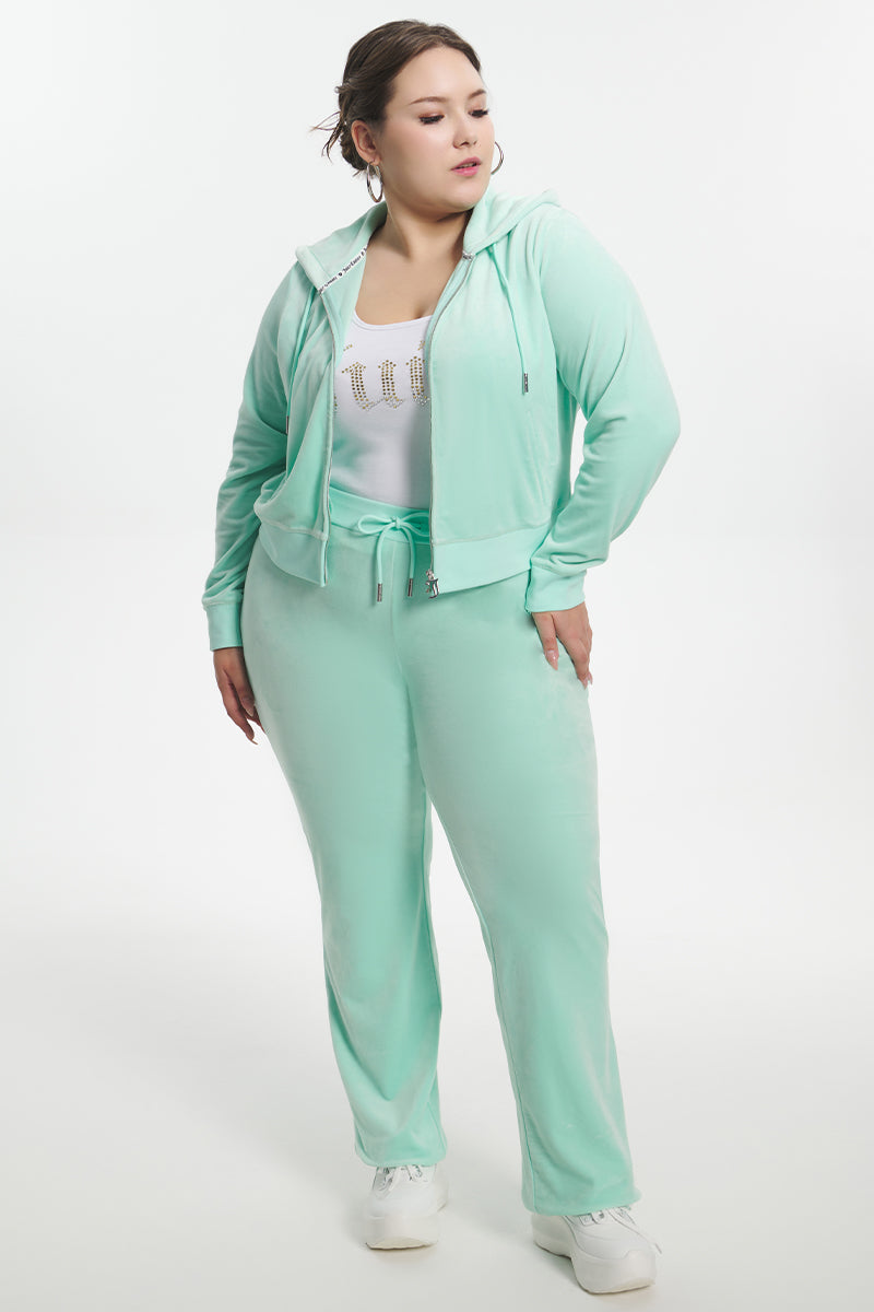 Plus-Size OG Big Bling Velour Track Pants - Juicy Couture