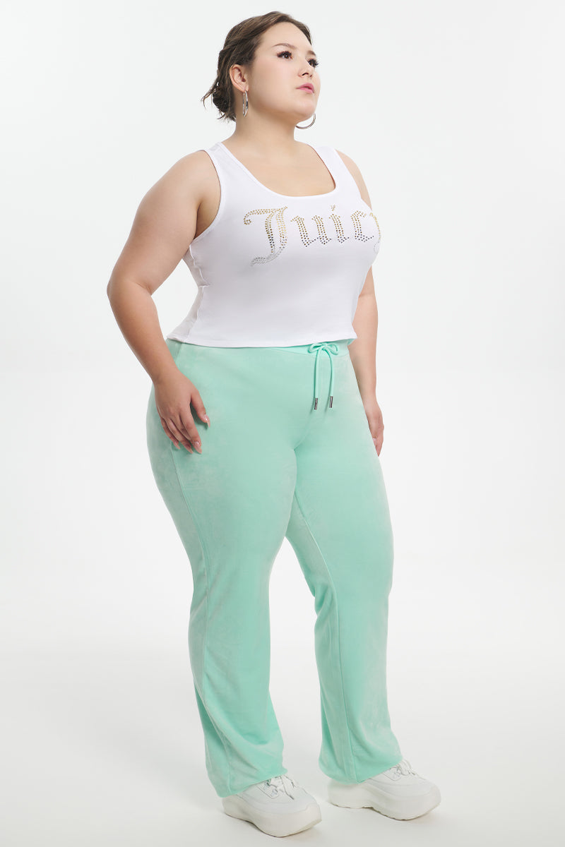 Plus-Size OG Big Bling Velour Track Pants - Juicy Couture
