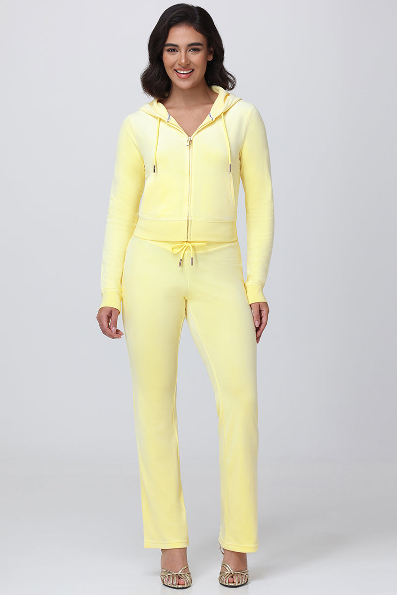 OG Big Bling Velour Track Pants - Yellow Iris - Vince Camuto