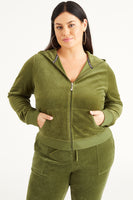 Plus-Size Icons Classic Cotton Velour Hoodie - Juicy Couture