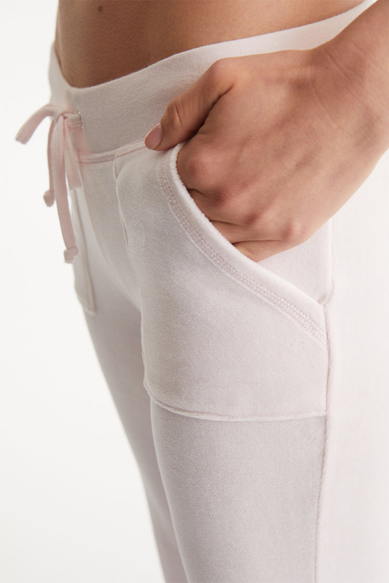 Hollywood Snap Pocket Cotton Velour Track Pants - Juicy Couture