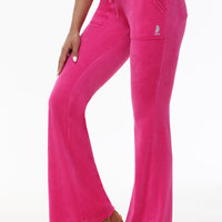 Hollywood Scottie Snap Pocket Cotton Velour Track Pants - Juicy Couture